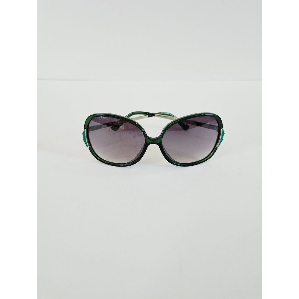 Vintage 9 & Co. Green Large Oversized Frame Metal Accents Gradient Sunglasses